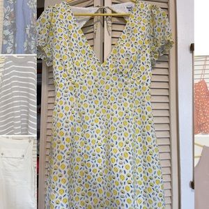 Never worn lemon dress with cap sleeves